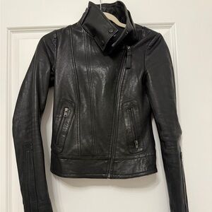 Mackage for Aritzia Black Leather Women's Jacket